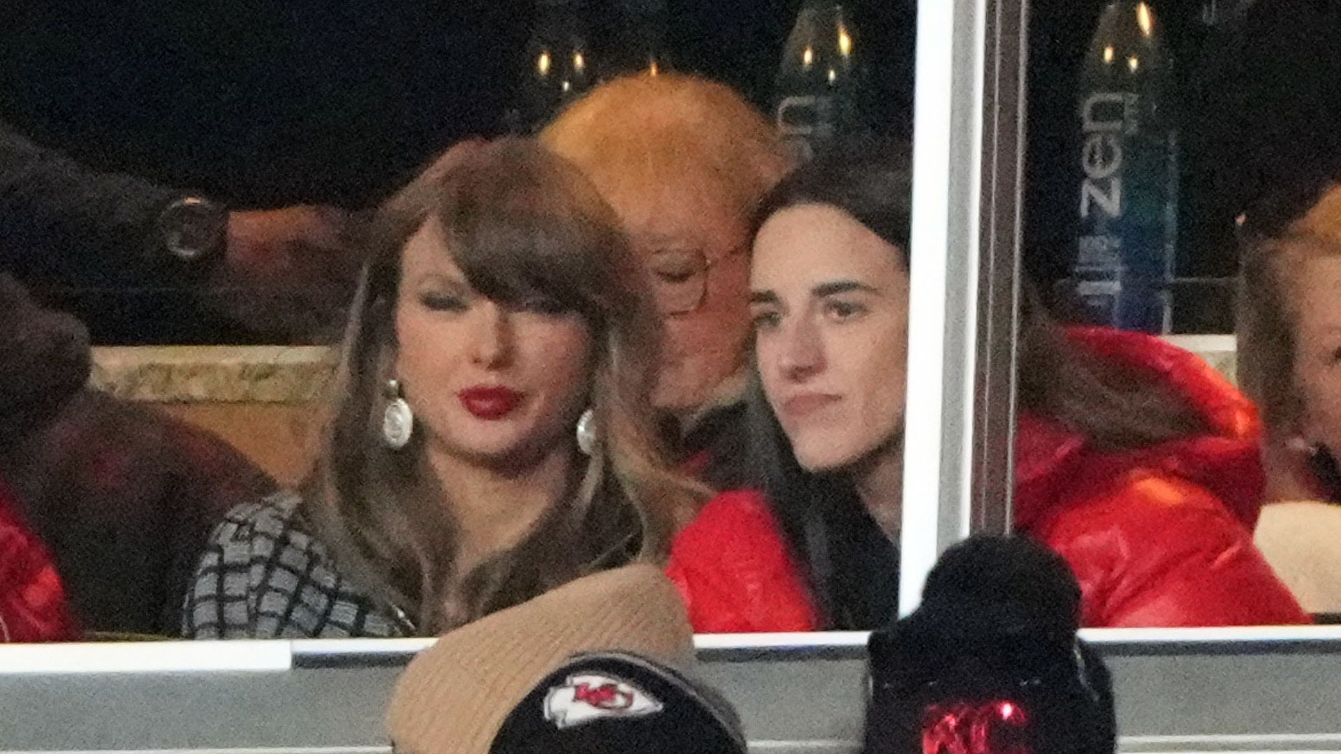 Taylor Swift and Caitlin Clark Have a Moment During Chiefs-Texans Playoff Match-Up [WATCH]