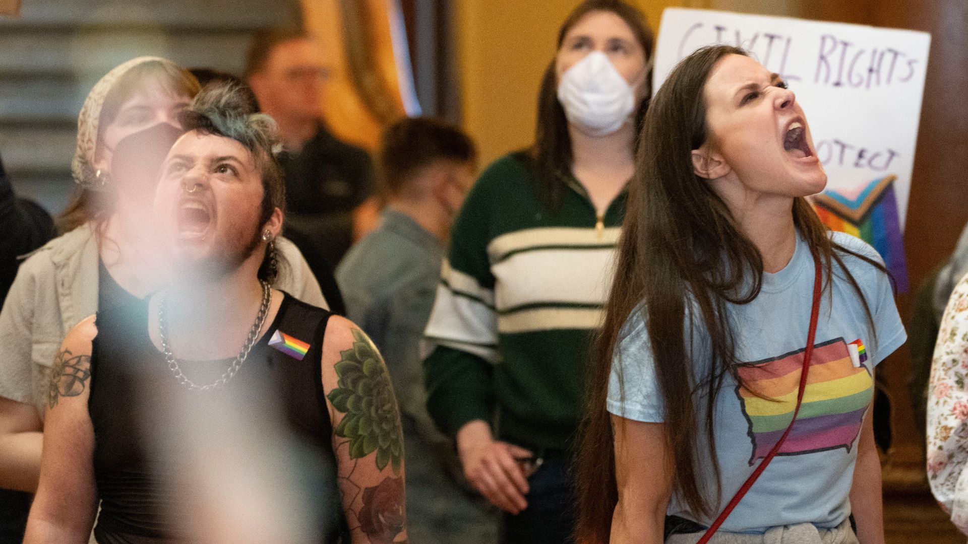 Trans Activists Storm Iowa Capitol in Fiery Protest Against Gender Reality [WATCH]